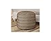 Signature Design by Ashley Herringbone Jute Pouf, 20 x 20 In, Brown & Black
