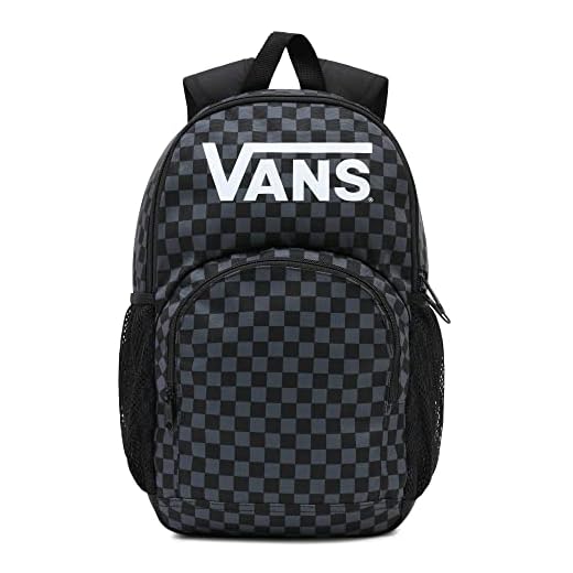 Vans Mochila Unisex para niños Alumni, Negro a Cuadros, Talla única