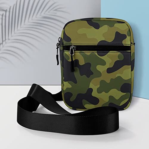 Camouflage Army Green Crossbody Bag Small Casual Shoulder Bag Satchel Bag Purse Messenger For Women Men #TOP4
