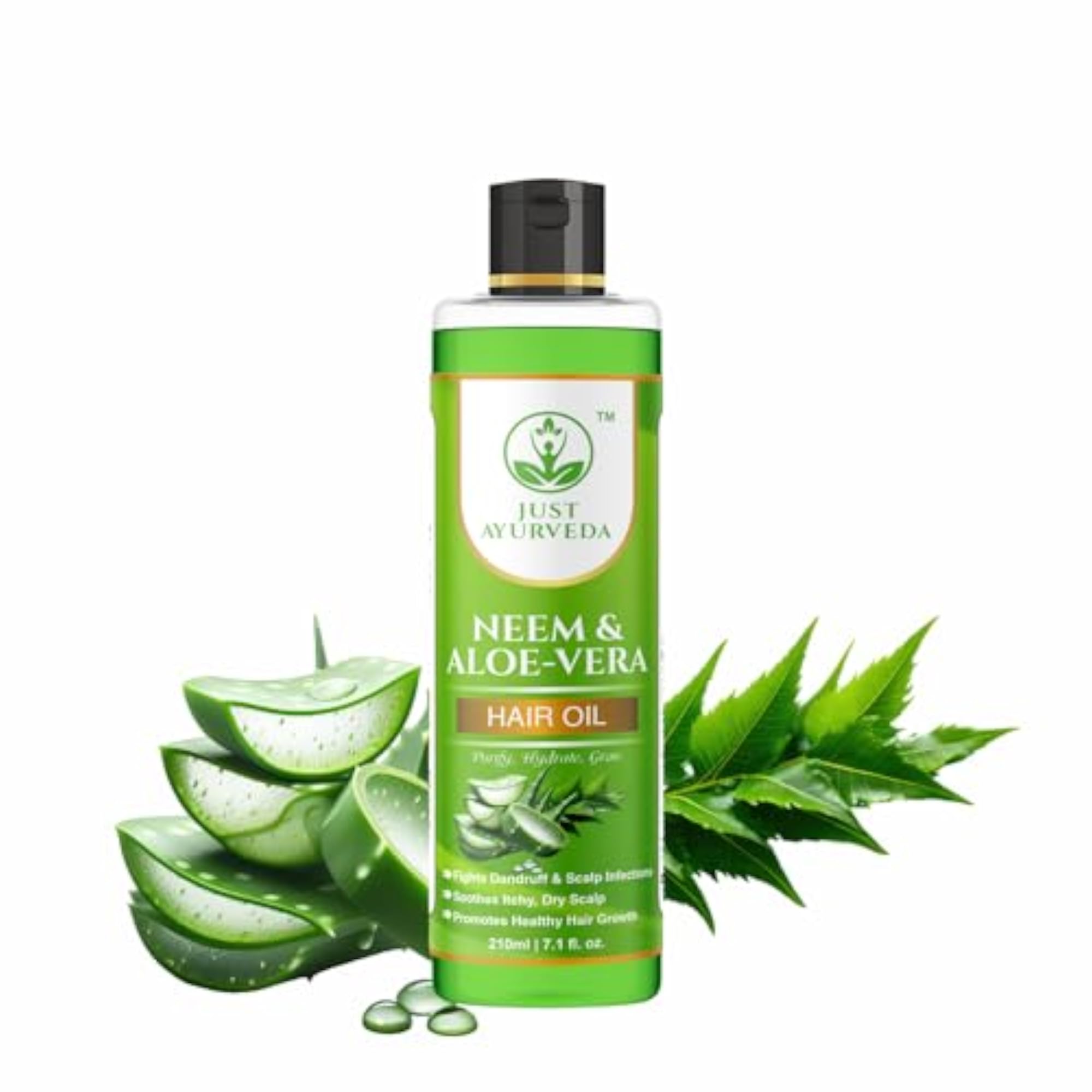Neem & Aloe Vera Hair Oil, 210ml for Nourishment