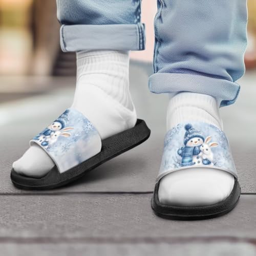 Image of Unisex Slides for Girls Boys Comfortable Slippers Slides Non-slip Shower Shoes House Fashion Thick for Indoor & Outdoor Gifts
