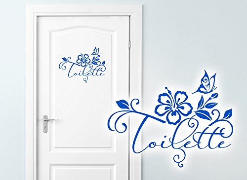 Adesivo WC Toilette ibisco w798, Vinile, verde, 16...