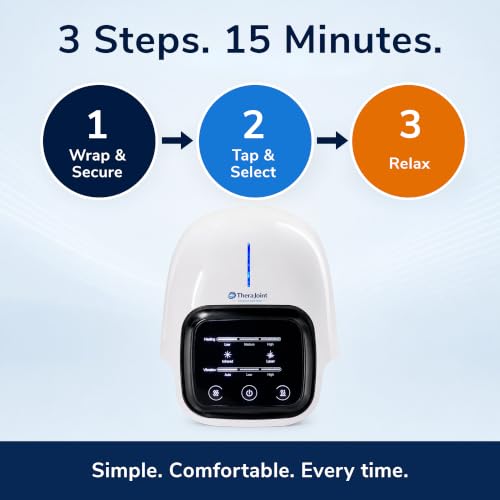 Image of Thera Joint Knee Massager for Joint Pain Relief, Heat Vibration Red Light & TENS Pads Included, 9-Level Precision, Rechargeable, Arthritis Sports Injury - Men Women Elderly (Pro)