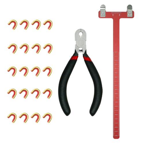 THREE ARCHERS - THREE ARCHERS Bogenschießen T Form Bogen Quadrat Lineal Nock Points Zange Set (Rot) - -7%