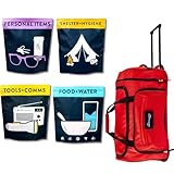 Complete Earthquake Bag – 1 Week of Emergency Supplies for Earthquakes, Hurricanes, Wildfires, Floods + Other Disasters (2 Person)