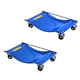 Car Dolly Set of 2 Heavy-Duty, 5000LBS Capacity Vehicle Dolly with Curved Design and Wheels, Auto Wheel Dolly, Tire Moving Dollies for Car SUV Truck Trailer Repair, Garage Maintenance