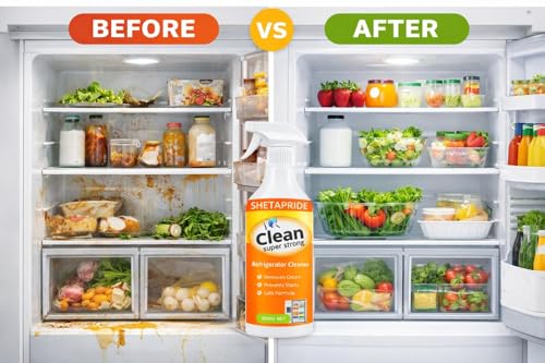 Image of Refrigerator Cleaner Spray & Deodorizer 500ml | Food-Safe Formula | Eliminates Odors & Stains | Cleans Fridge Shelves, Drawers & Interior Surfaces