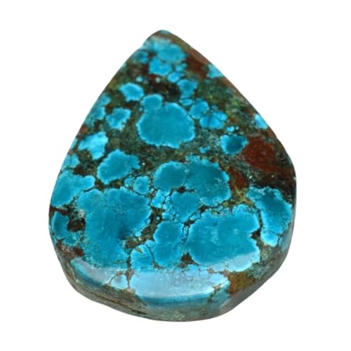 Gemme turquoise naturelle poire 36,67 mm cabochon en vrac pour bague et fabrication collier