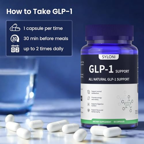GLP-1 Supplement Reduce Appetite for Women & Men, Natural Supports Metabolism, Weight Management, Energy, Focus & Vitality, 60 Capsules with Vitamin C, Berberine & Green Tea Extract — view 6