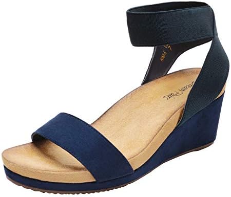 DREAM PAIRS Women's Nini Ankle Strap Platform Wedge Sandals
