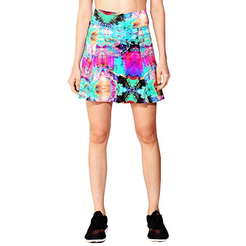 Dona Jo Official Ultimate Skirt with Built in Compression Shorts & Deep Smart Phone Pockets, Made with UVB Protection (Surreal Size 3 (16-20))