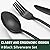 20-Piece Black Silverware Set, EWFEN Black Flatware Set for 4, Food-Grade Stainless Steel Tableware Cutlery Set, Mirror Finished Utensil Sets for Home Restaurant