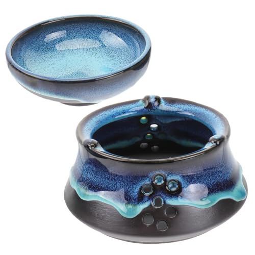 HAKIDZEL 1pc Ceramic Tea Warmer with Cup Japanese Style Portable Tea Heating Stove for Home Office for Zen Room