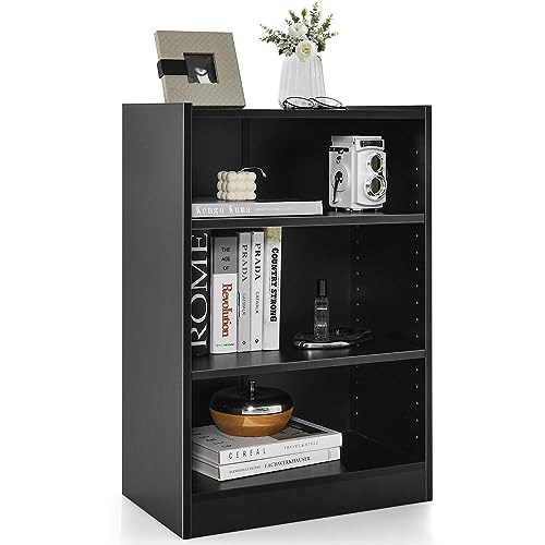 Tangkula 3 Tier Bookcase, Floor Standing Open Bookshelf with 18-Position