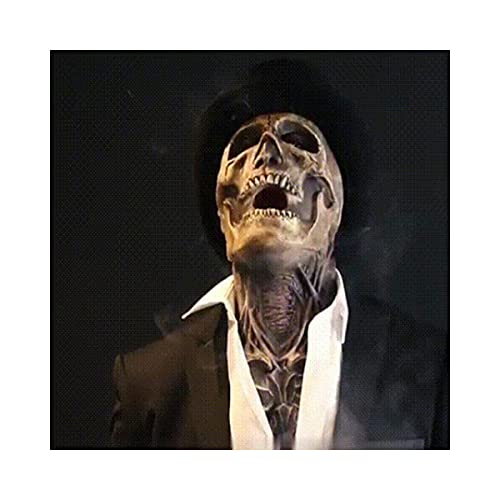 Máscara de caveira de Halloween, máscara assustadora de cabeça inteira, máscaras de terror de látex,