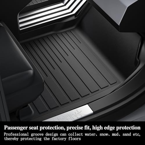 AltraVos Floor Mats for All-New 2024 2025 2026 Chevrolet Traverse 8 Seats-2 Row Bench Seat,TPE All Weather Protection Trunk Mat Covering Backrest Mat for Chevy Traverse - 3