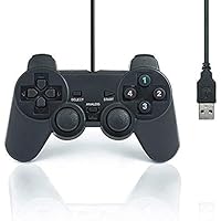 QUMOX Doble Vibración USB Joystick del regulador del juego para