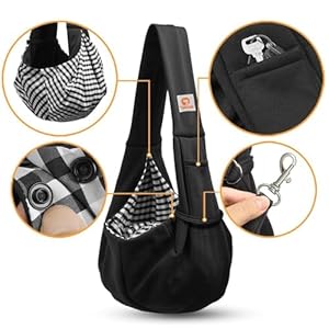 Tomkas Small Dog Sling Carrier - Classic Pocket & Classic Strap & Classic Pocket - for 3-10 lbs Pets(Red) Tomkas Small Dog Sling Carrier Classic Pocket Classic Strap Classic Pocket for 3 10 lbs PetsRed