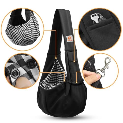Tomkas-Small-Dog-Sling-Carrier-Classic-Pocket-Classic-Strap-Classic-Pocket-for-3-10-lbs-PetsRed Tomkas Small Dog Sling Carrier Classic Pocket Classic Strap Classic Pocket for 3 10 lbs PetsRed