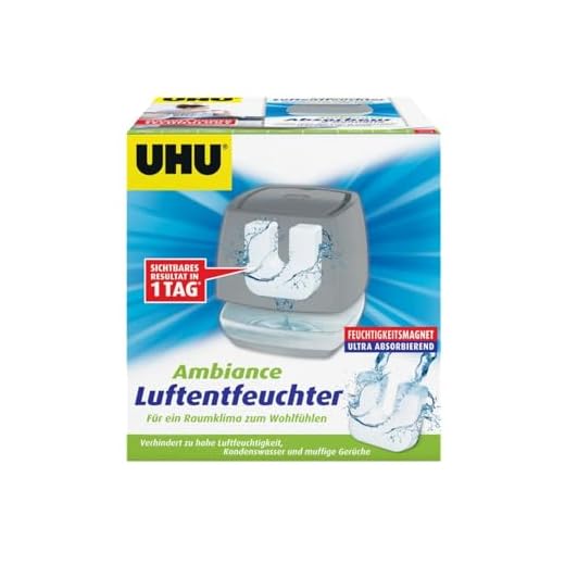 UHU Luftentfeuchter Ambiance, Bekämpft Feuchtigkeit und Schimmel in Wohnräumen, 450 g, anthrazit