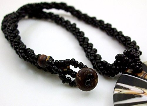 Natural Mother Of Pearl Shell, Cone Shell, Shiva Eye Pendant 18 Inches Beads Necklace Handmade Jewelry Ba311 #TOP3