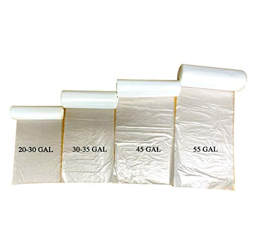 50-55 Gal Semi-Clear Trash Bags Trash Can Liner Clear Garbage Bags, Large Trash Bin, Thick Trash Bags For Home, Hospital, Wastebaskets, Recycling, Storage, Outdoor.(50 Count) (50-55 Gallon) #TOP2