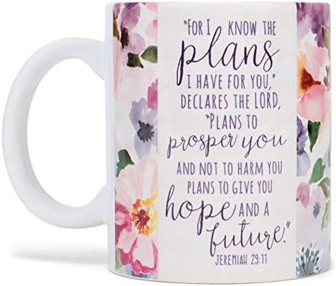Dicksons Plans I Have For You Watercolor Floral 11 Ounce Ceramic Coffee Mug