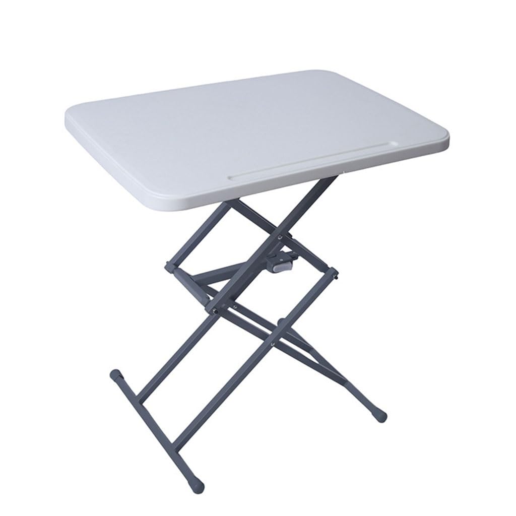 Tavolo Pieghevole Compatto con Ampio Piano di Lavoro, Facile da Montare e Design Robusto, Piccola scrivania per Computer per spazi ridotti, Bianco