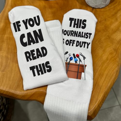 Journalist Is Off Duty Socks – Funny Writers Reporters Media Professionals Gift for Men and Women4