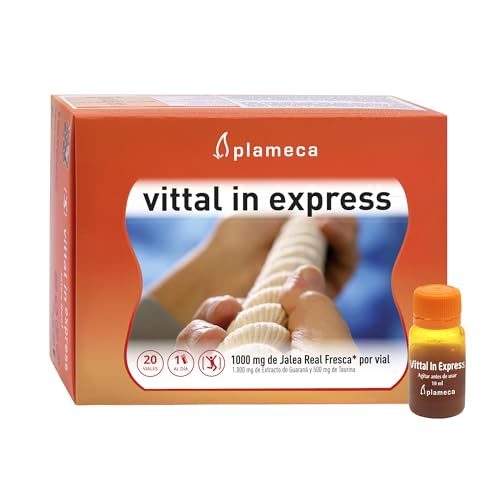 PLAMECA Vittal In Express Jalea Real Defensas, Cansancio y fatiga efecto Choque, con Guaraná. Taurina, 20 Viales de 10 ml