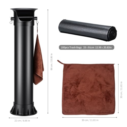 YEEFEET Commercial Knock Box for Espresso Machine, 34" Espresso Knock Box with 100 Garbage Bags, Large Coffee Knock Box Espresso Dump Bin for Coffee Shop Supplies & Home Coffee Bar by yeefeet - Used condition - Image 6