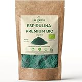 Espirulina Ecológica en Polvo 100% Bio Pura 500g. Superalimento Natural Rico en Proteínas, Hierro y Clorofila. Vegano y Sin Aditivos – La Gloria Mediterránea