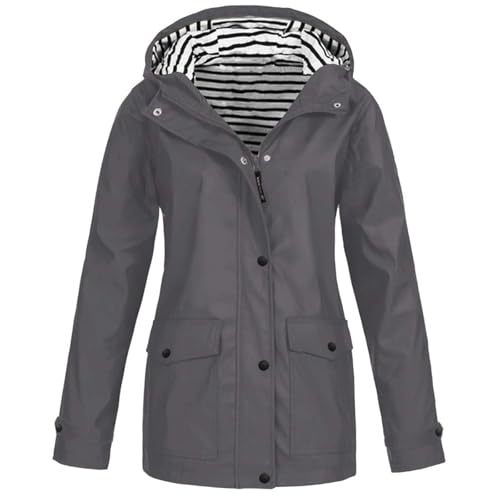 Veste impermeable femme anti vent manteau capuche décontracté