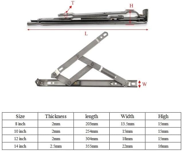 開いたままにするための窓ホルダー、開き窓ステー、ブレースリミッター14インチセキュリティラッチステー/ウィンドブレース