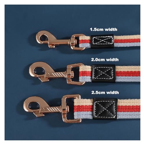 Corde de traction chien en nylon jaune à sangle large ultra résistante - 7