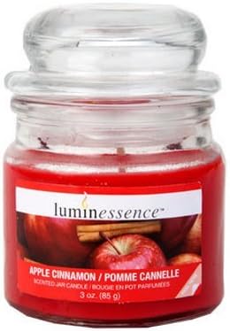 Luminessence Apple Cinnamon Mini Glass Apothecary Jar Candles, 3 oz.