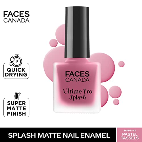 FACESCANADA Ultime Pro Splash Matte Nail Enamel - Pastel Tassels M11, 8ml | Quick Drying | Matte Finish | Long Lasting | No Chip Formula | Nail... - Image 2