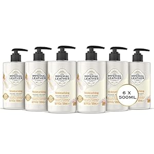 Imperial Leather Moisturising Hand Wash, Cotton Flower & Vanilla Orchid, Antibacterial, Signature Oil Blend, Gentle Skin Care, Bulk Buy Pack of 6 x 500ml