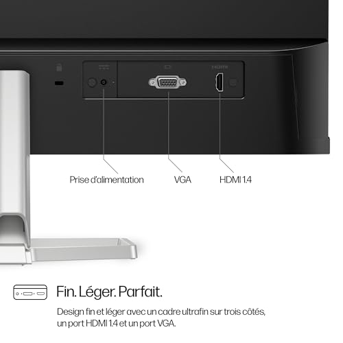 Écran 23.8" Full HD HP 524sf avec dalle IPS 100Hz fluide