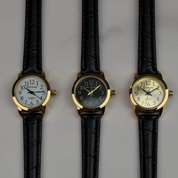 Miykon Ladies Watches for Women - Dainty Womens Watch Analog with Black Vegan Leather Strap - Second Hand, Ion Polished, Scratch Resistant Glass, Japanese Quartz, Waterproof to 100ft - Image 5