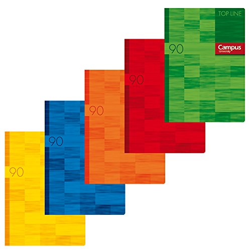 Campus University Top Line - Libreta grapada, 48 hojas, 90 g, pauta 2.5 mm, A5+