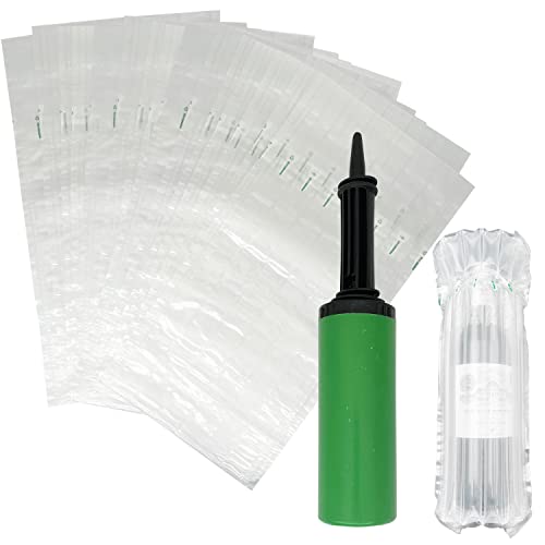 25 Pièces Sacs Gonflables avec Pompe Emballage Bouteille Vin Bouteilles Protégées, Papier à Bulle Bouteille Vin pour Protéger Les Bouteilles Idéal pour Déménagement, Emballage Protection Bouteille
