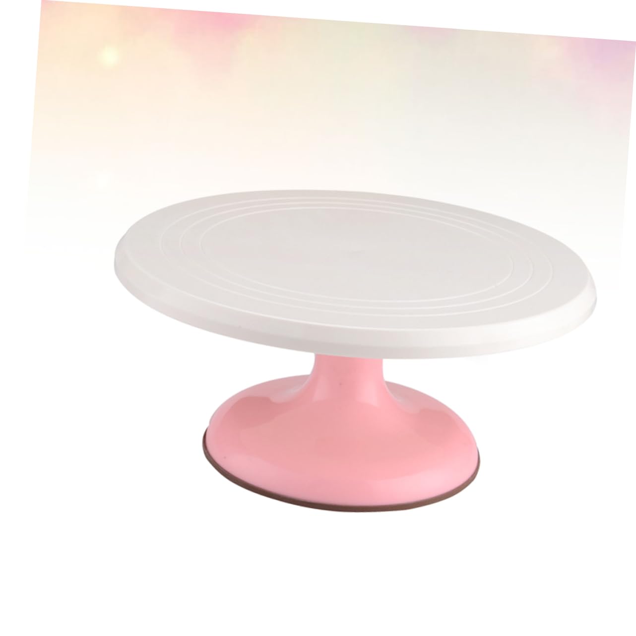 GLEAVI Plato Giratorio para Tartas Redondo Rosa, Suministros para Hornear, Material Duradero, Rotación 360 Grados, Adecuado para Decoración de Pasteles en Hogar y Repostería