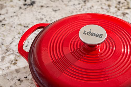 Lodge Ec3D43 Enameled Cast Iron Dutch Oven, 3-Quart, Island Spice Red #TOP6