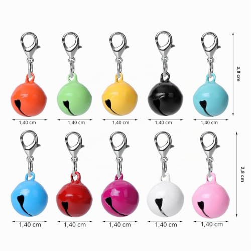 Miniatura 2 de Molain 10 Campanas Para Collar De Perro Y Gato, Cascabeles Para Collar De Gato, Colgantes De Collar De Perro, Accesorios De Collar Para Mascotas