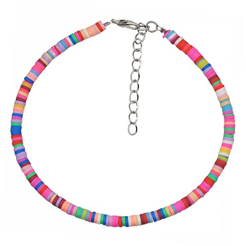 Bijoux Boho : collier de coquillages et bracelet cheville argile fait main