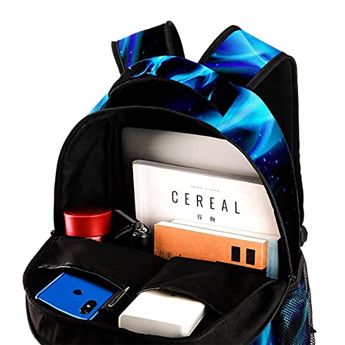 Mochila de viaje con dragón de fuego azul cómoda y resistente para PC 4