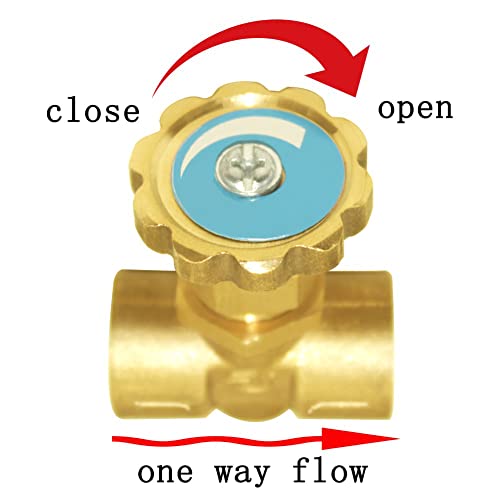 Joywayus Brass Adjustable Needle Valve 1/4" x 1/4" Female Thread Flow