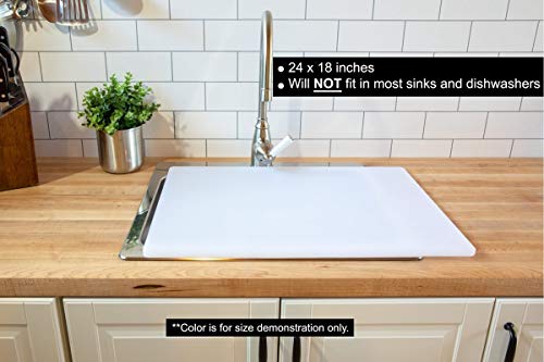 image for Thirteen Chefs Commercial Purple Plastic Cutting Board NSF, Extra Larg