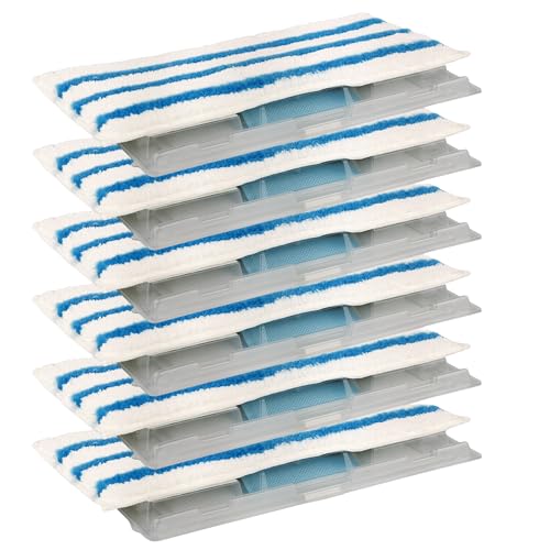 Flammi Reusable Mop Pad Refills Compatible with Shark Vacmop VM252 VM250 VM200, Vacuum Mop Pad Refills (6 Sets)